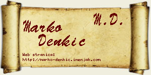 Marko Denkić vizit kartica